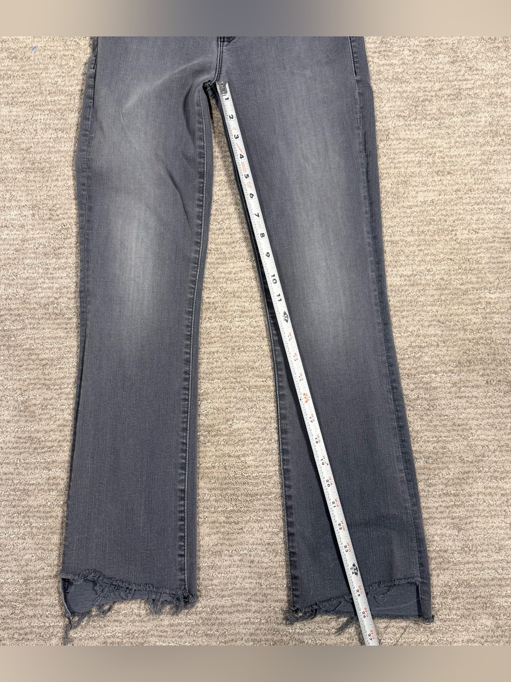 Mother Jeans The Insider Crop Step Fray Grey Dancing In The Moonlight Size 25 - Picture 12 of 15